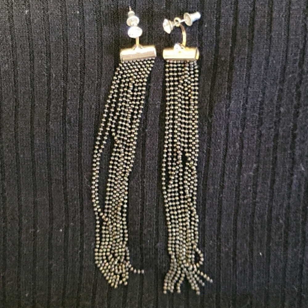 Long Tassel Drop Fashion Earrings
